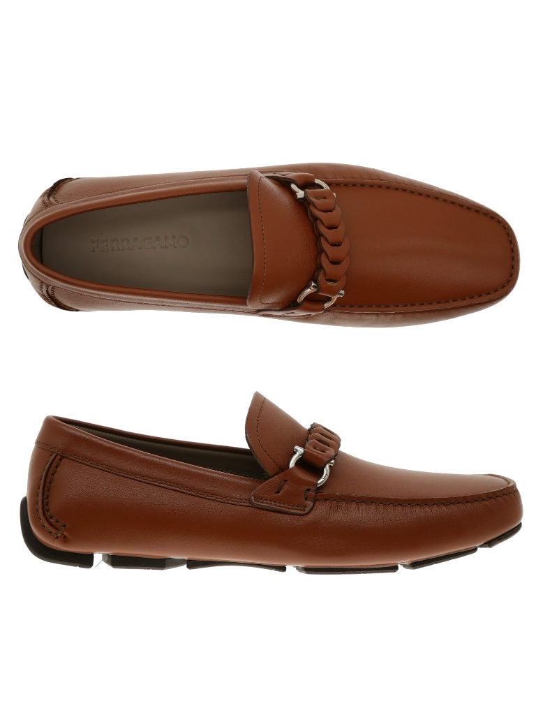 Salvatore Ferragamo Stuart 3 Brown Leather Size 11 Us New